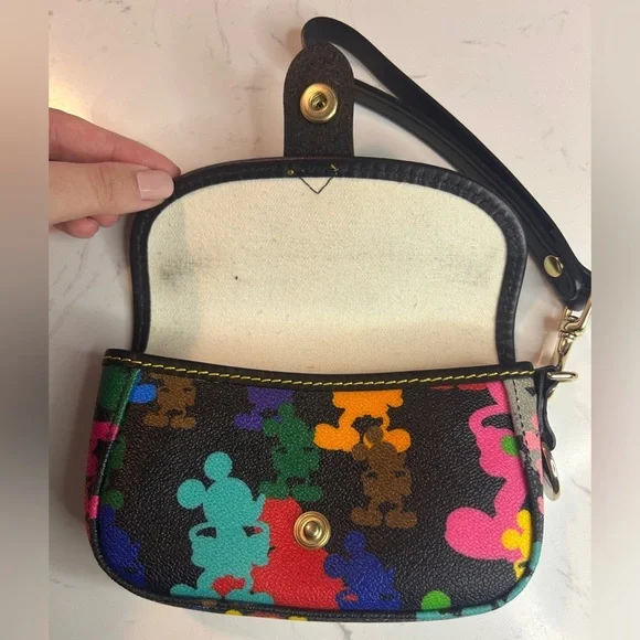Disney Dooney & Bourke Multicolor Mickey Rare Wristlet – Like New - Picture 5 of 11
